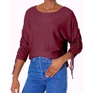 🆕 Max Studio Burgundy Sweater. L. NWT💥💥